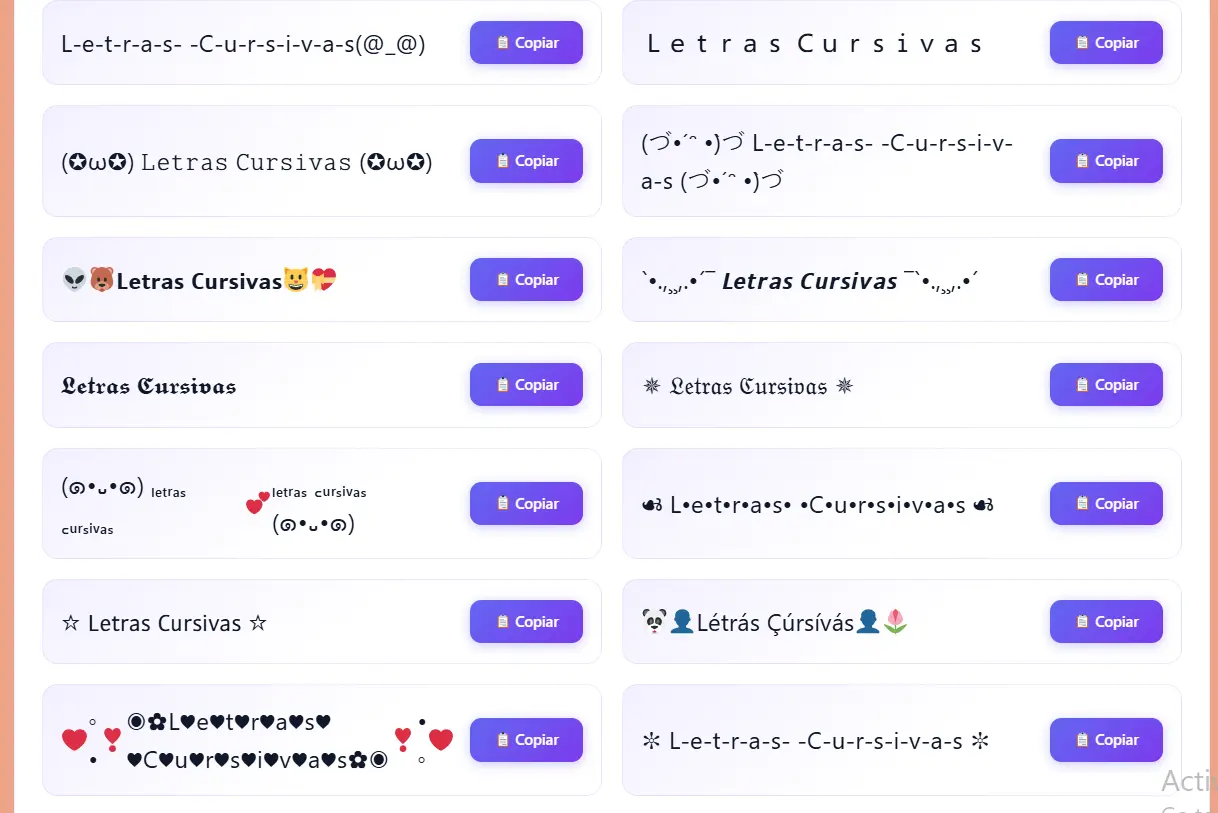 Letras Cursivas - Conversor Gratuito de Fuentes con Estilo 2 letras bonitas en cursiva