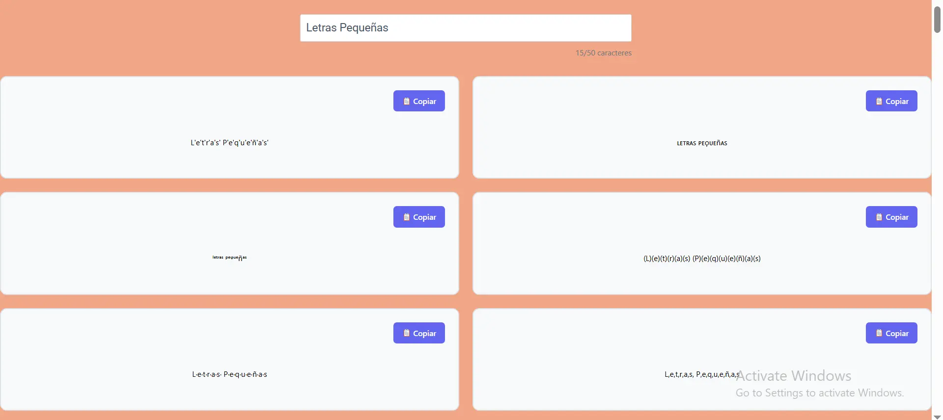 Letras Pequeñas