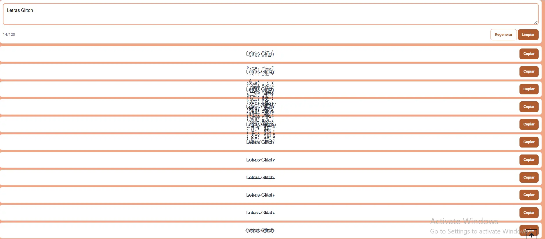 Letras Glitch: Texto Corrupto para Copiar y Pegar 1 letras glitch