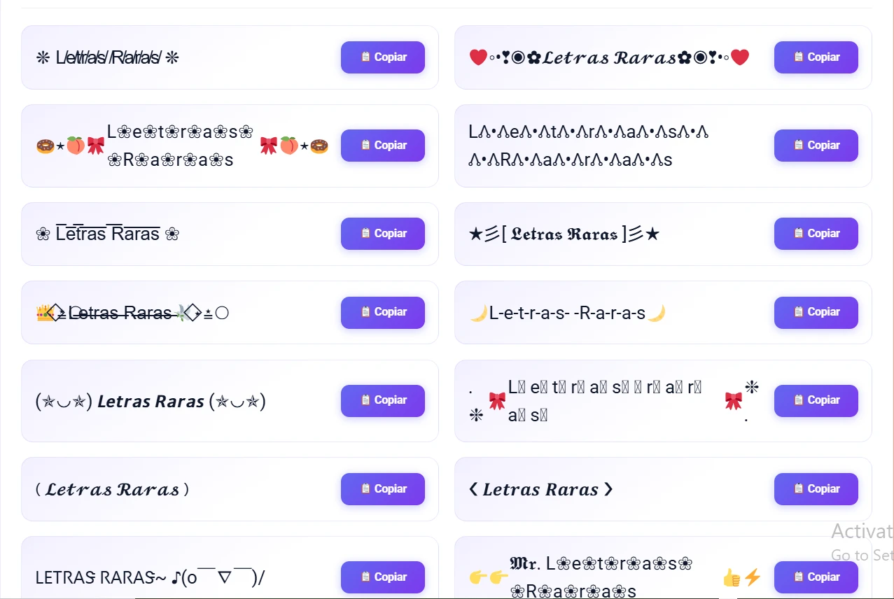Letras Raras