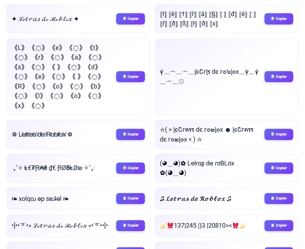 letras de roblox