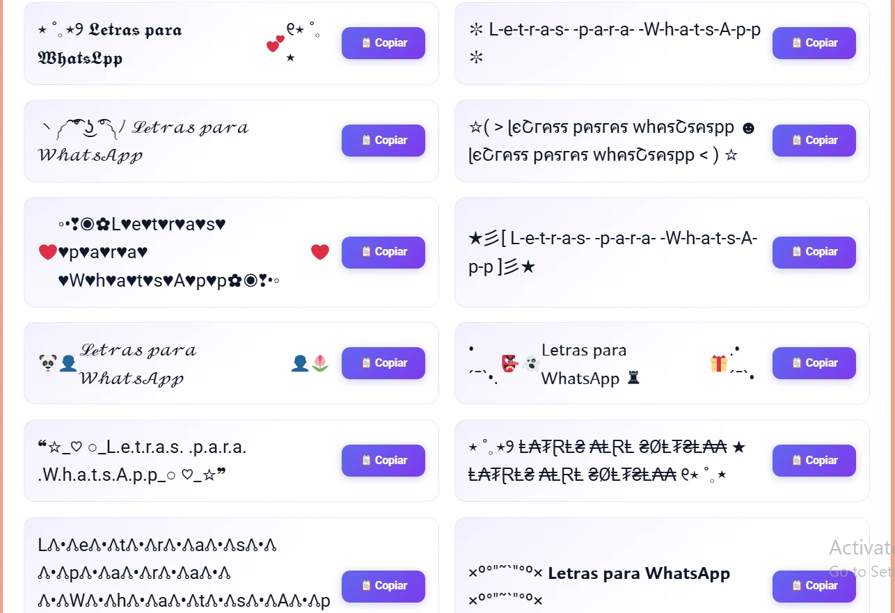 Letras para WhatsApp Personalizados: Guía de Estilos 1 Letras para WhatsApp
